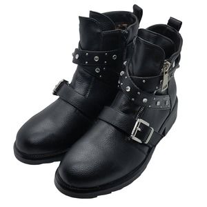 New Steve Madden Moto Ankle Boots With Rhinestones